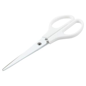 JAM Paper Arts & Crafts Scissors, 6 3/4 in, White, Ergonomic Handle & Stainless Steel Pointed Tip Blades, 1 Pack