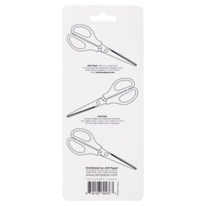 JAM Paper Arts & Crafts Scissors, 6 3/4 in, White, Ergonomic Handle & Stainless Steel Pointed Tip Blades, 1 Pack