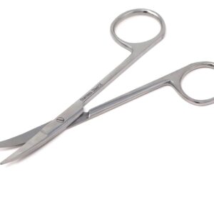 4.5″ Sharp Curved Tip Craft Applique Embroidery Scissors, Stainless Steel Thread Clippers, Multicolor