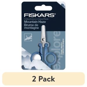 Fiskars Folding Scissors with Double-Loop Handle Stainless Steel, 4", Mountain Haze Blue - Image 6