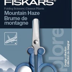 Fiskars Folding Scissors with Double-Loop Handle Stainless Steel, 4", Mountain Haze Blue - Image 7