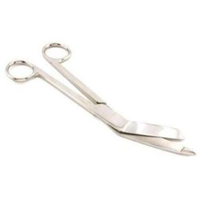KUTZ 7.25″ (18.42 cm) Stainless Steel Bandage Scissors | Blunt End for Safety | Ice-Tempered | Angled Tips | Essential for Patient Care