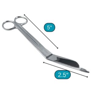 KUTZ 7.25″ (18.42 cm) Stainless Steel Bandage Scissors | Blunt End for Safety | Ice-Tempered | Angled Tips | Essential for Patient Care