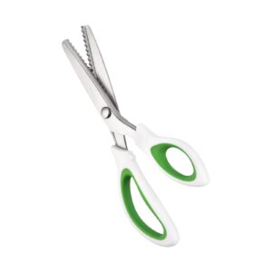 Vadktai Pinking Shears Comfort Grips Crafts Zig Zag Cut Sewing Scissors, Professional Handheld Dressmaking