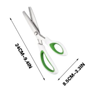 Vadktai Pinking Shears Comfort Grips Crafts Zig Zag Cut Sewing Scissors, Professional Handheld Dressmaking