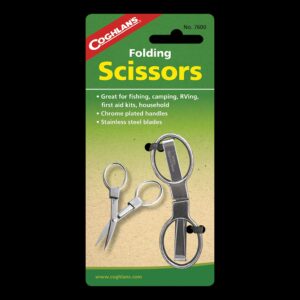 Coghlan’s Folding Scissors, Stainless Steel, 3″, Silver