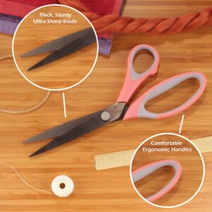 JubileeYarn Titanium Softgrip Scissors Set for Sewing, Arts, Crafts, Office - 1 Set of 3 - Pink - Image 6