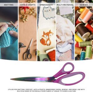 JubileeYarn Titanium Softgrip Scissors Set for Sewing, Arts, Crafts, Office - 1 Set of 3 - Pink - Image 11