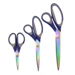 JubileeYarn Titanium Softgrip Scissors Set for Sewing, Arts, Crafts, Office - 1 Set of 3 - Pink - Image 21