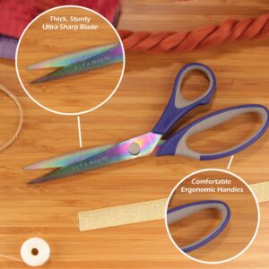 JubileeYarn Titanium Softgrip Scissors Set for Sewing, Arts, Crafts, Office - 1 Set of 3 - Pink - Image 25