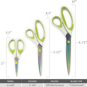 JubileeYarn Titanium Softgrip Scissors Set for Sewing, Arts, Crafts, Office - 1 Set of 3 - Pink - Image 28