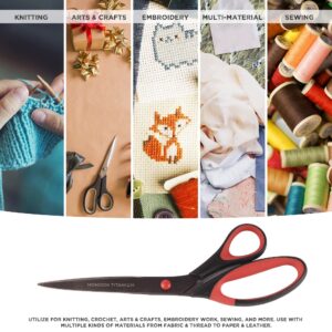 JubileeYarn Titanium Softgrip Scissors Set for Sewing, Arts, Crafts, Office - 1 Set of 3 - Pink - Image 34