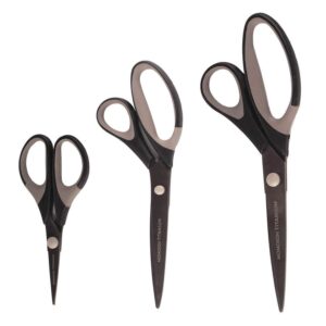 JubileeYarn Titanium Softgrip Scissors Set for Sewing, Arts, Crafts, Office - 1 Set of 3 - Pink - Image 45