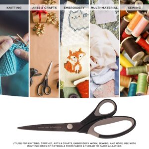 JubileeYarn Titanium Softgrip Scissors Set for Sewing, Arts, Crafts, Office - 1 Set of 3 - Pink - Image 47