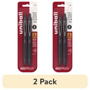 uniball™ 207 Plus+ Retractable Gel Pens, Micro Point (0.5mm), Black, 2 Pack - Image 11