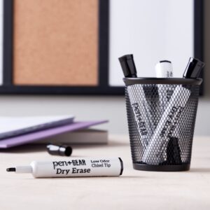 Pen+Gear Dry Erase Markers, Chisel Tip, Black Ink, 4 Count - Image 2