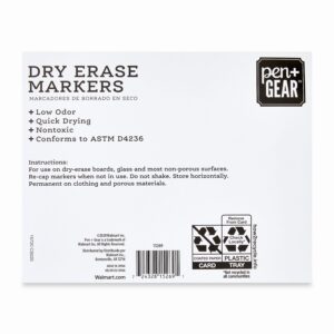Pen+Gear Dry Erase Markers, Chisel Tip, Black Ink, 4 Count - Image 5