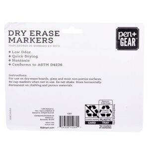 Pen+Gear Dry Erase Markers, Chisel Tip, Black Ink, 4 Count - Image 6