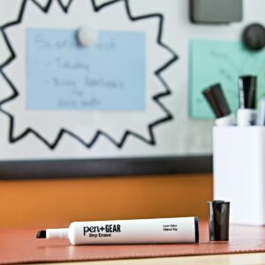 Pen+Gear Dry Erase Markers, Chisel Tip, Black Ink, 4 Count - Image 8
