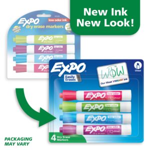 EXPO Dry Erase Markers, Chisel Tip, Assorted Tropical Colors, 4 Count - Image 3