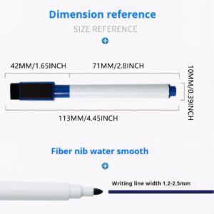 LKXGBMY 8 Pcs Black Magnetic Dry Erase Markers with Eraser Cap, White Board Mini Dry Erase Markers Bulk, Fine Point Tip Student White Board Markers for Teachers Office Supplies - Image 3
