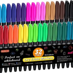 Dry Erase Markers, Shuttle Art 16 Colors Whiteboard Markers,Fine Tip Dry Erase Markers,Perfect For Writing on Whiteboards, Dry-Erase Boards, Mirrors, Calender - Image 7