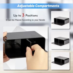 AGCAN Magnetic Pen Holder, Dry Erase Marker Holder for Whiteboard Fridge, Marker Organizer Locker Accessories, 2 Pack, Black+White