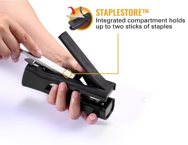 Bostitch Eco-Friendly 4-in-1 Manual Standup Stapler, Built-in Remover, Pencil Sharpener and Staple Storage.