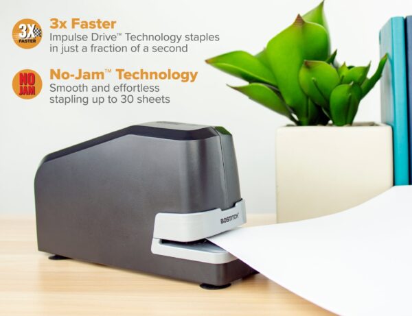 Bostitch Office Impulse 30™️ Electric Stapler, Staples Included, Black