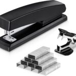 Deli Stapler, Desktop Stapler, Office Stapler, 20 Sheet Capacity, Includes 1000 Staples and Staple Remover, Black