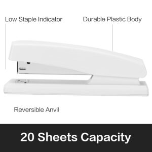 Deli Stapler, Desktop Stapler, Office Stapler, 20 Sheet Capacity, Includes 1000 Staples and Staple Remover, Black - Image 22