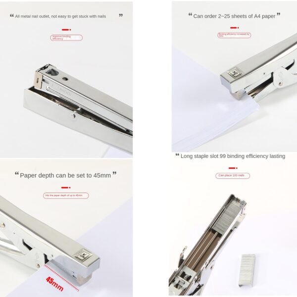 XDMTWLKJ Plier Stapler Hand Held Paper Office Stapler Set with 1000 Staples and Remover