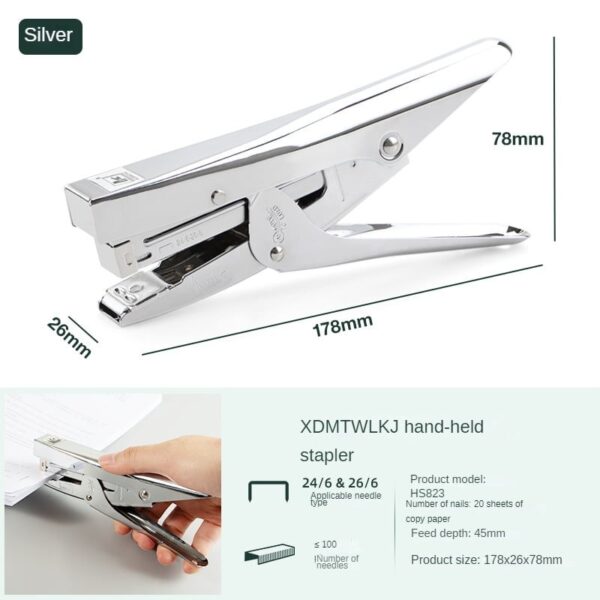 XDMTWLKJ Plier Stapler Hand Held Paper Office Stapler Set with 1000 Staples and Remover
