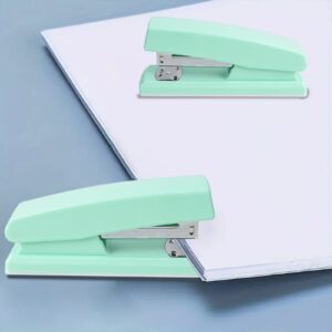 SLYNSHome Staplers for Desk Heavy Duty Handheld Stapler for Home Office Supplies Office Essentials (Green)