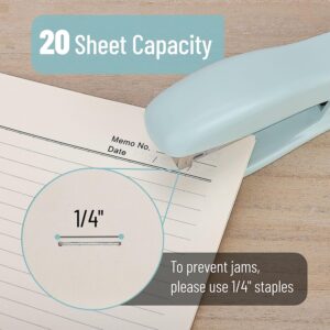 Mr. Pen- Staplers for Desk, 2 Pack with 200 Staples, 20 Sheet Capacity, Green, Office Stapler, Desk Stapler, Stapler with Staples, Stapler Set