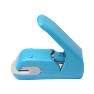 Reiche Stapler without staples This item allows you to staple pieces of paper without making holes in the paper (blue), Stapleless Stapler, PUNCH