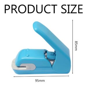 Reiche Stapler without staples This item allows you to staple pieces of paper without making holes in the paper (blue), Stapleless Stapler, PUNCH - Image 5