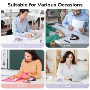 Effortless Stapler for Desk with 40-50 Sheet Capacity, 2000 Staples, 1-Touch Stapling, Ergonomic & Easy to Load Desktop Staplers, Heavy Duty Stapler, and Magnetic Staple Remover, Black - Image 5