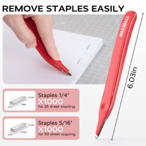 Effortless Stapler for Desk with 40-50 Sheet Capacity, 2000 Staples, 1-Touch Stapling, Ergonomic & Easy to Load Desktop Staplers, Heavy Duty Stapler, and Magnetic Staple Remover, Black - Image 11