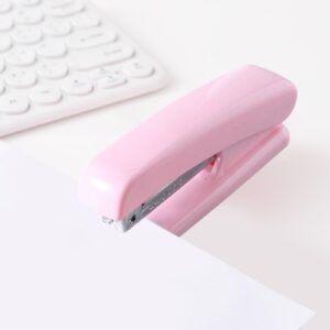 SLYNSHome Mini Lightweight Stapler for Office Desktop Heavy Duty Handheld Staplers for Home Office Supplies Office Essentials - 4.3 inch (Pink) - Image 20