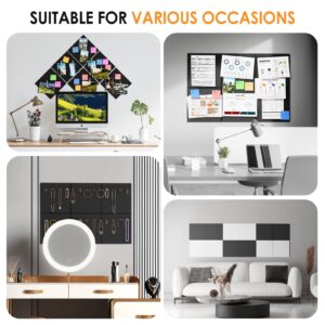 MaxGear Large Cork Board for Wall 36″ x 24″, Black Bulletin Board, 6 Pack Felt Wall Tiles with Pushpins