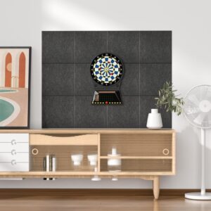 MaxGear Large Cork Board for Wall 48″ x 36″, 12 Pack Felt Wall Tiles with Pushpins, Dark Gray Bulletin Board, Pin Board Tack Board for Office, Home, Decoration