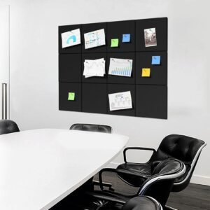 MaxGear Large Cork Board for Wall 48″ x 36″, 12 Pack Felt Wall Tiles with Pushpins, Dark Gray Bulletin Board, Pin Board Tack Board for Office, Home, Decoration