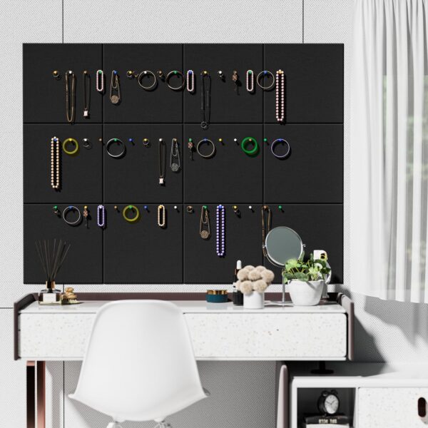 MaxGear Large Cork Board for Wall 48″ x 36″, 12 Pack Felt Wall Tiles with Pushpins, Dark Gray Bulletin Board, Pin Board Tack Board for Office, Home, Decoration