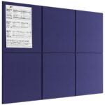 MaxGear Large Cork Board for Wall 36″ x 24″, Dark Blue Bulletin Board, 6 Pack Felt Wall Tiles with Pushpins
