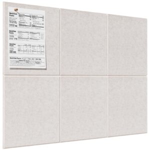 MaxGear Large Cork Board for Wall 36″ x 24″, Dark Blue Bulletin Board, 6 Pack Felt Wall Tiles with Pushpins