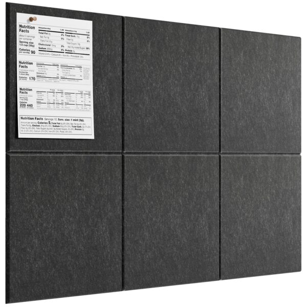 MaxGear Large Cork Board for Wall 36″ x 24″, Dark Blue Bulletin Board, 6 Pack Felt Wall Tiles with Pushpins