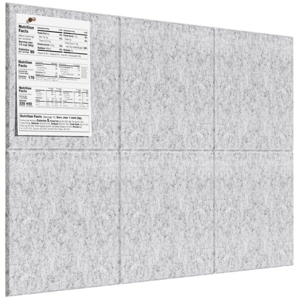 MaxGear Large Cork Board for Wall 36″ x 24″, Dark Blue Bulletin Board, 6 Pack Felt Wall Tiles with Pushpins