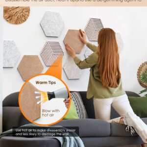 FOX FAIRY Hexagon Cork Boards for Walls Decor 10 pack with 50 Pins,Pin Board for Office,Home & Classroom Decor