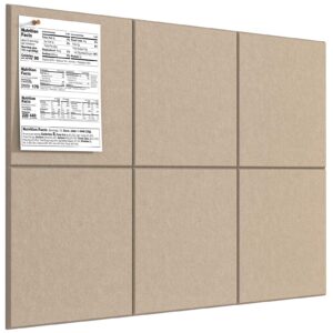 MaxGear Large Cork Board for Wall 36″ x 24″, Dark Blue Bulletin Board, 6 Pack Felt Wall Tiles with Pushpins